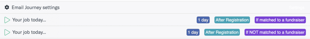 Screenshot which shows email segmentation